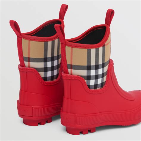 burberry rain boots nova check|Burberry Check neoprene rain boots.